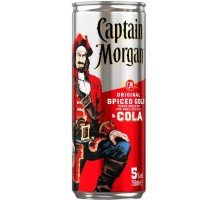 Напиток слабоалкогольный Captain Morgan+Cola 5% 0,25 л (5000281038445) Напиток слабоалкогольный Captain Morgan+Cola 5% 0,25 л (5000281038445)